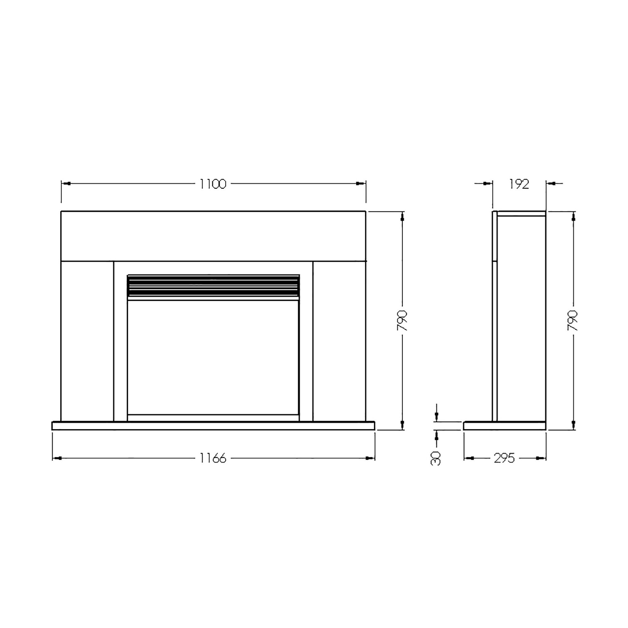 Suncrest Lindale White Electric fire suite