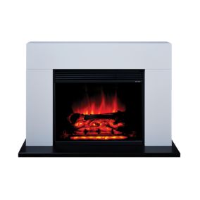 Suncrest Lindale White Electric fire suite