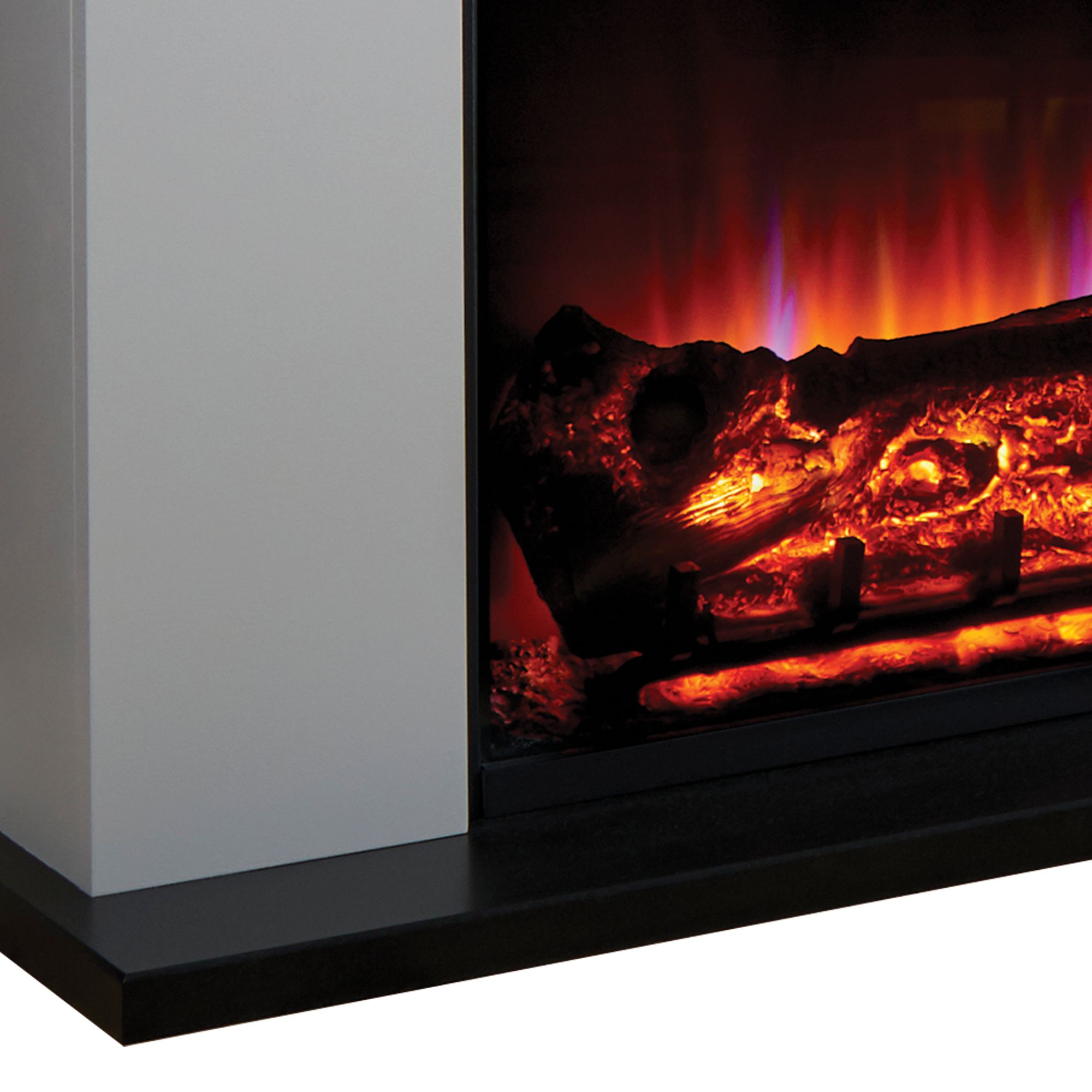 Suncrest Lindale White Electric fire suite