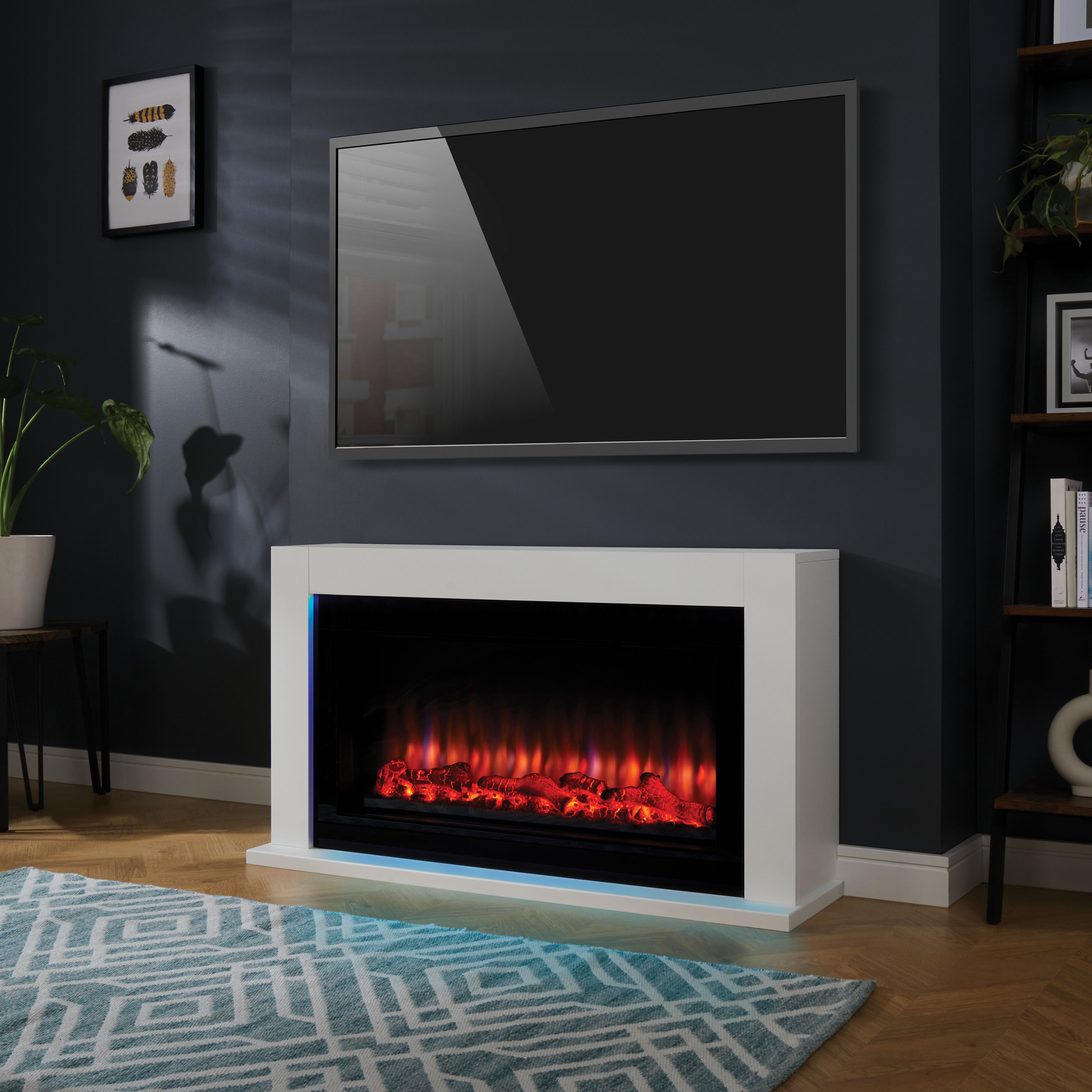 Suncrest Lumley-Ambience White Electric fire suite