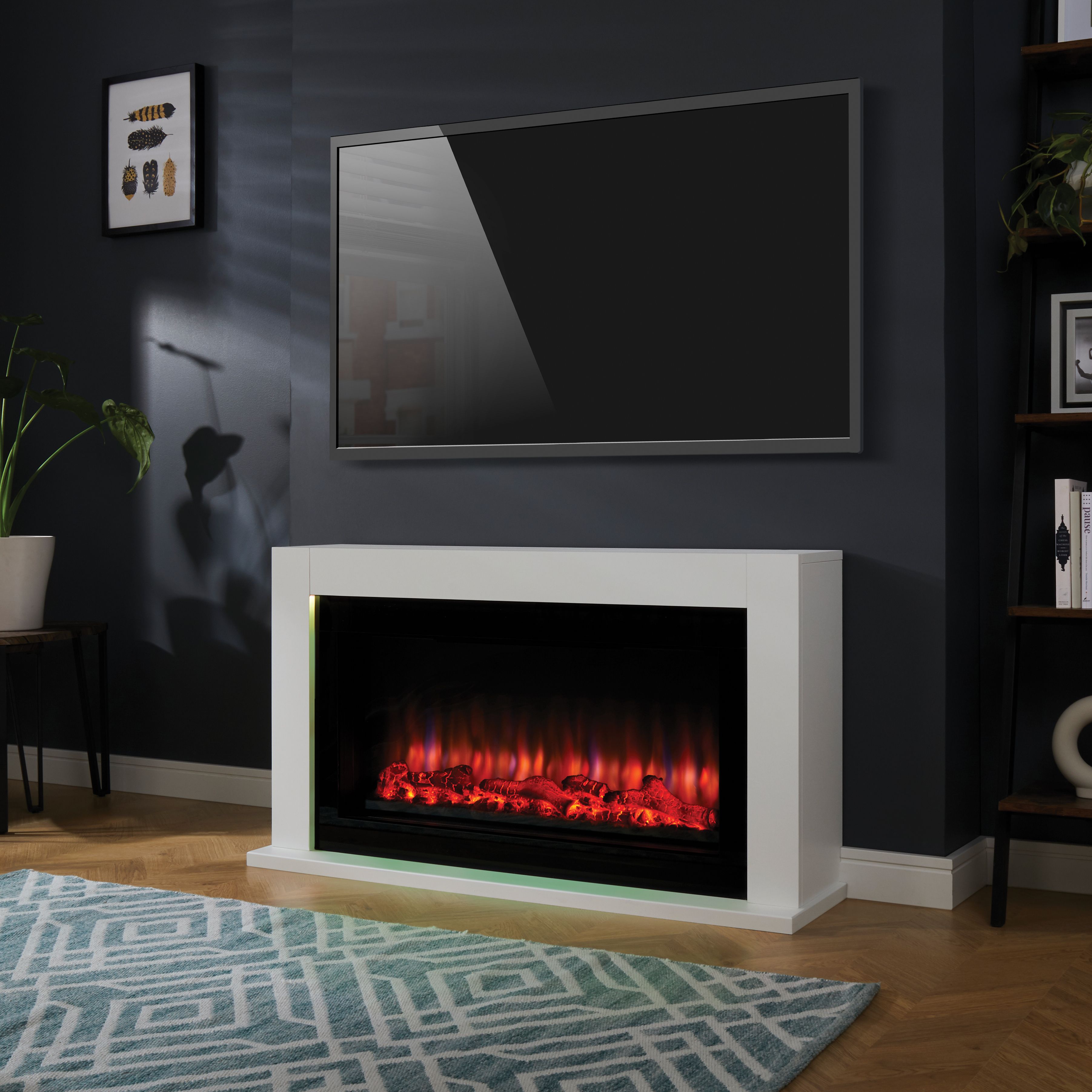 Suncrest Lumley-Ambience White Electric fire suite