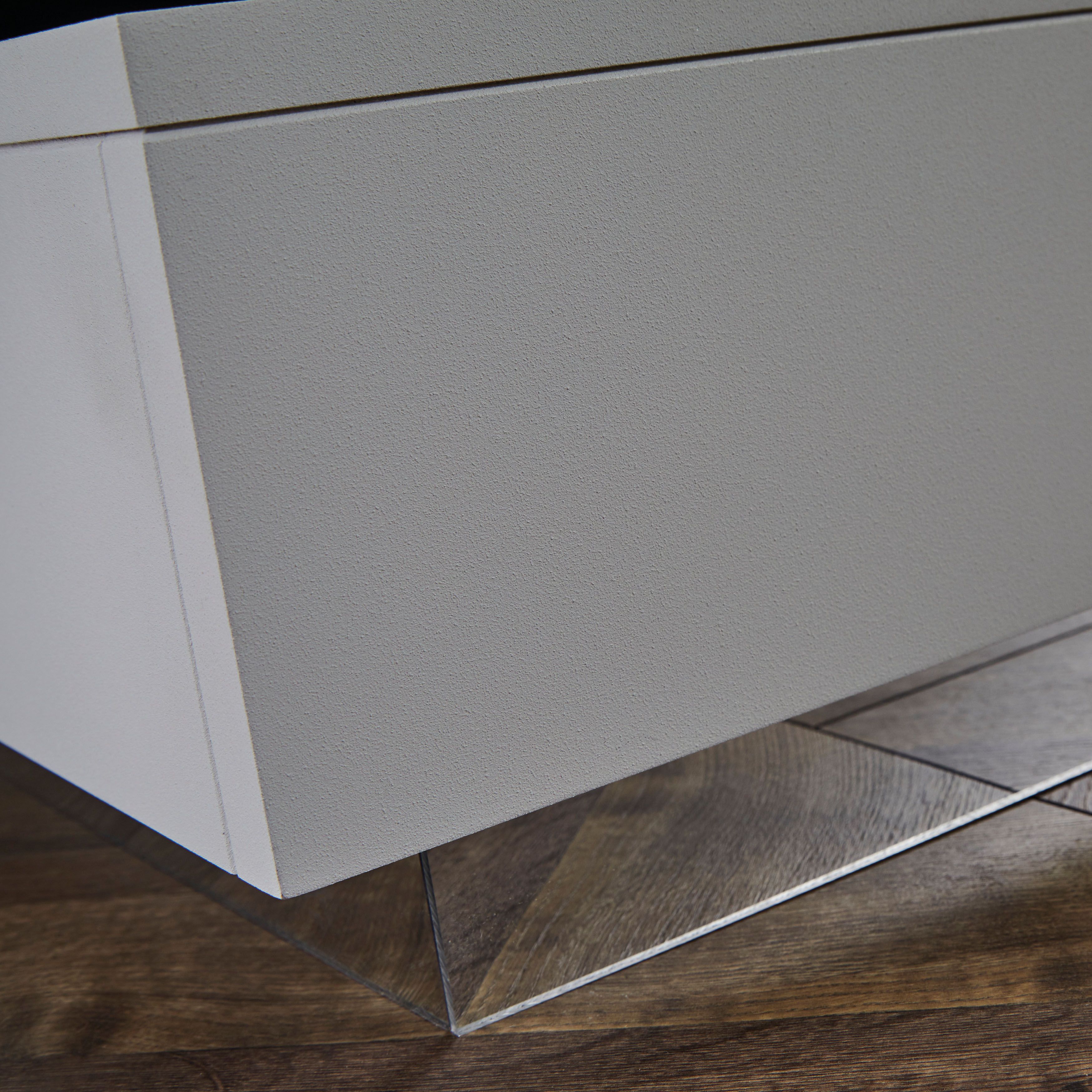 Suncrest Madison Grey & white Stone effect Electric fire suite