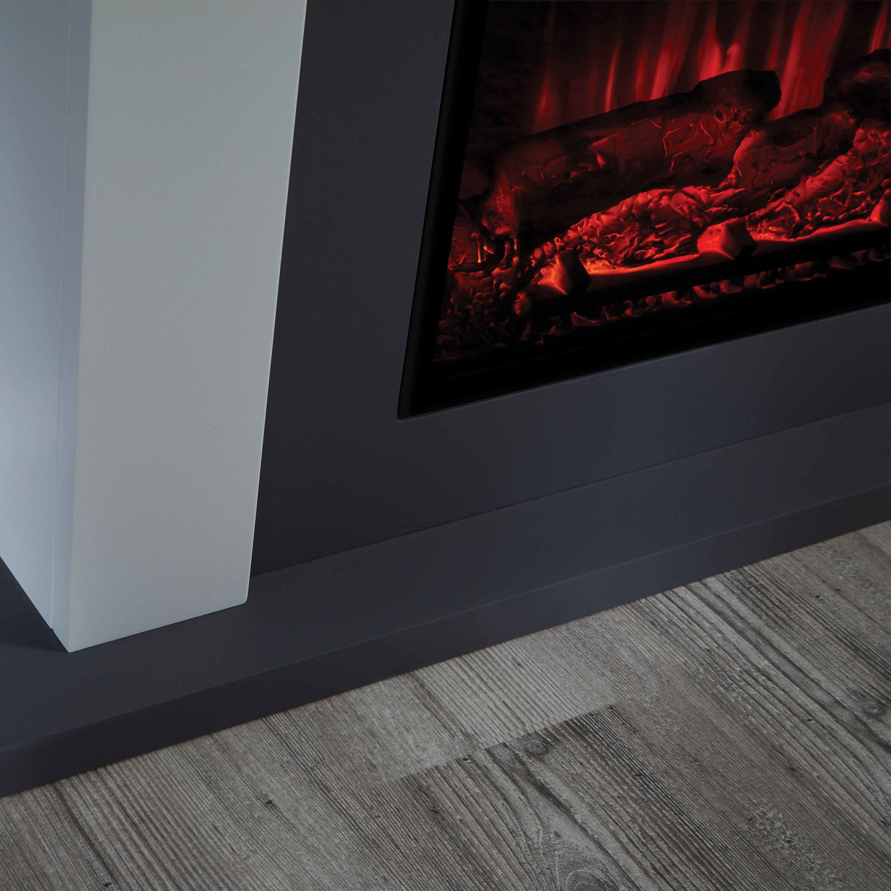 Suncrest Marlow Grey Stone effect Electric fire suite