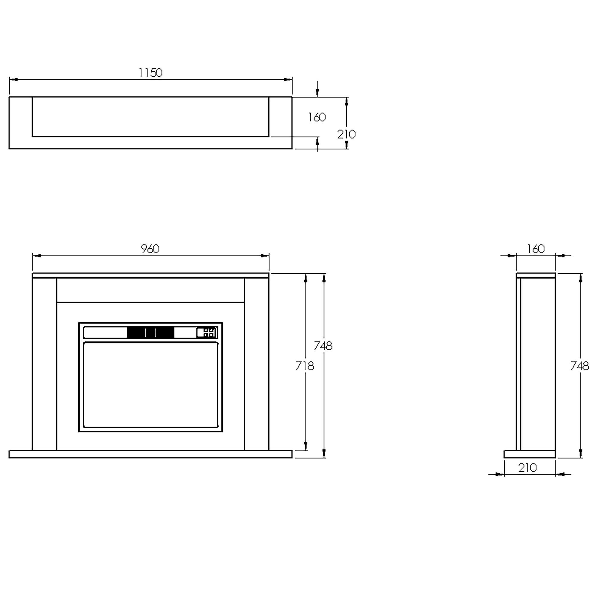 Suncrest Marlow Grey Stone effect Electric fire suite