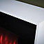 Suncrest Nebraska Black & white Stone effect Electric fire suite