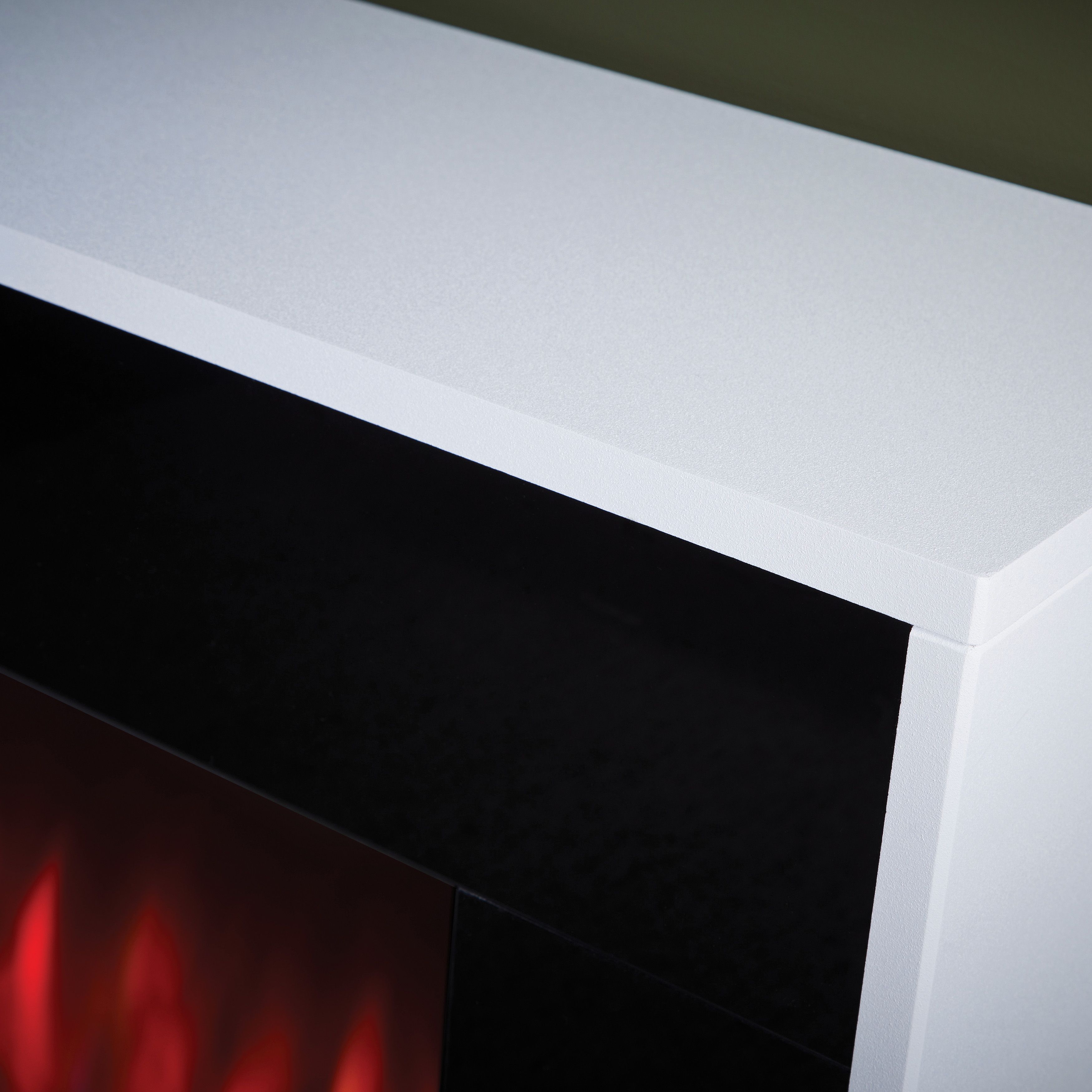 Suncrest Nebraska Black & white Stone effect Electric fire suite