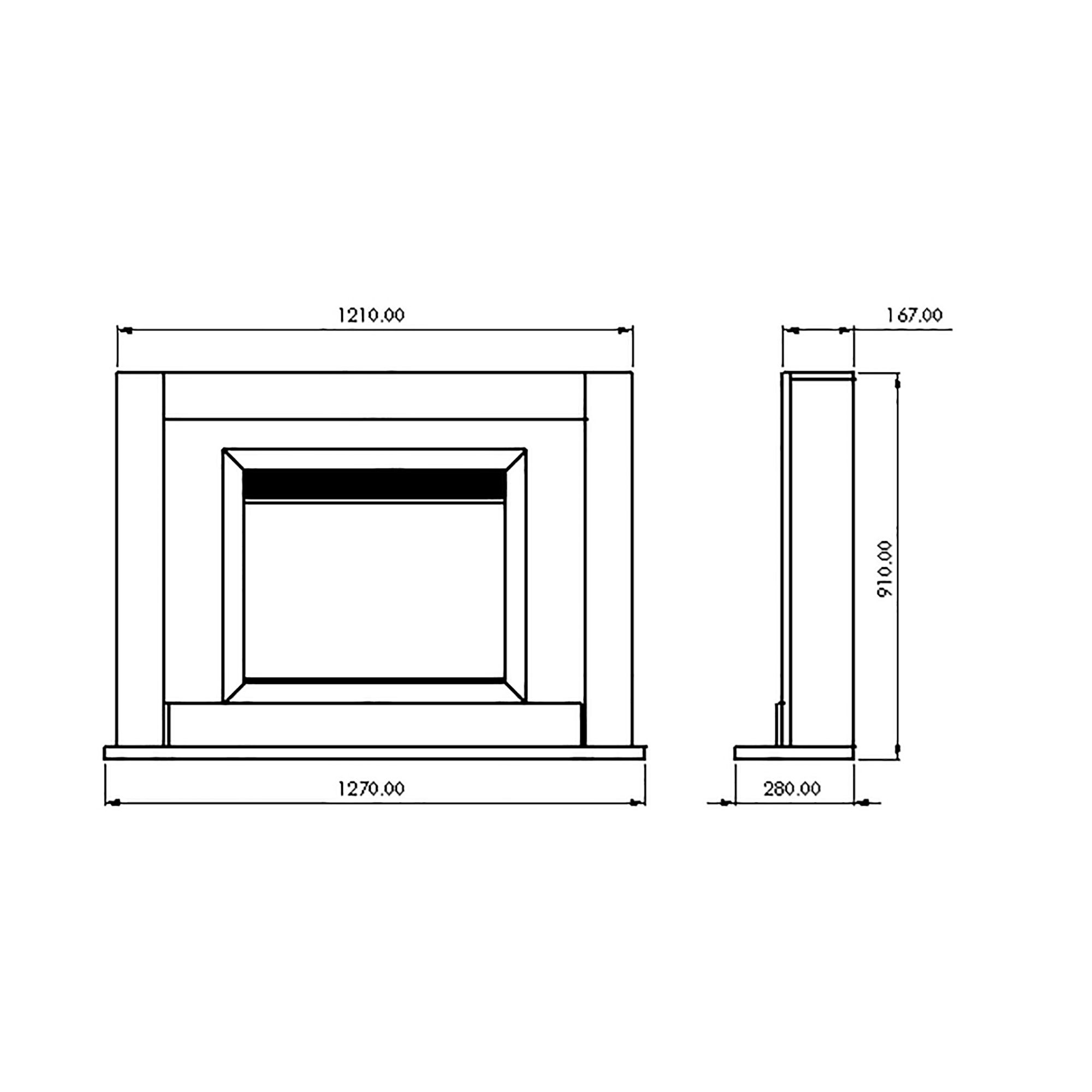 Suncrest Romney White Electric fire suite