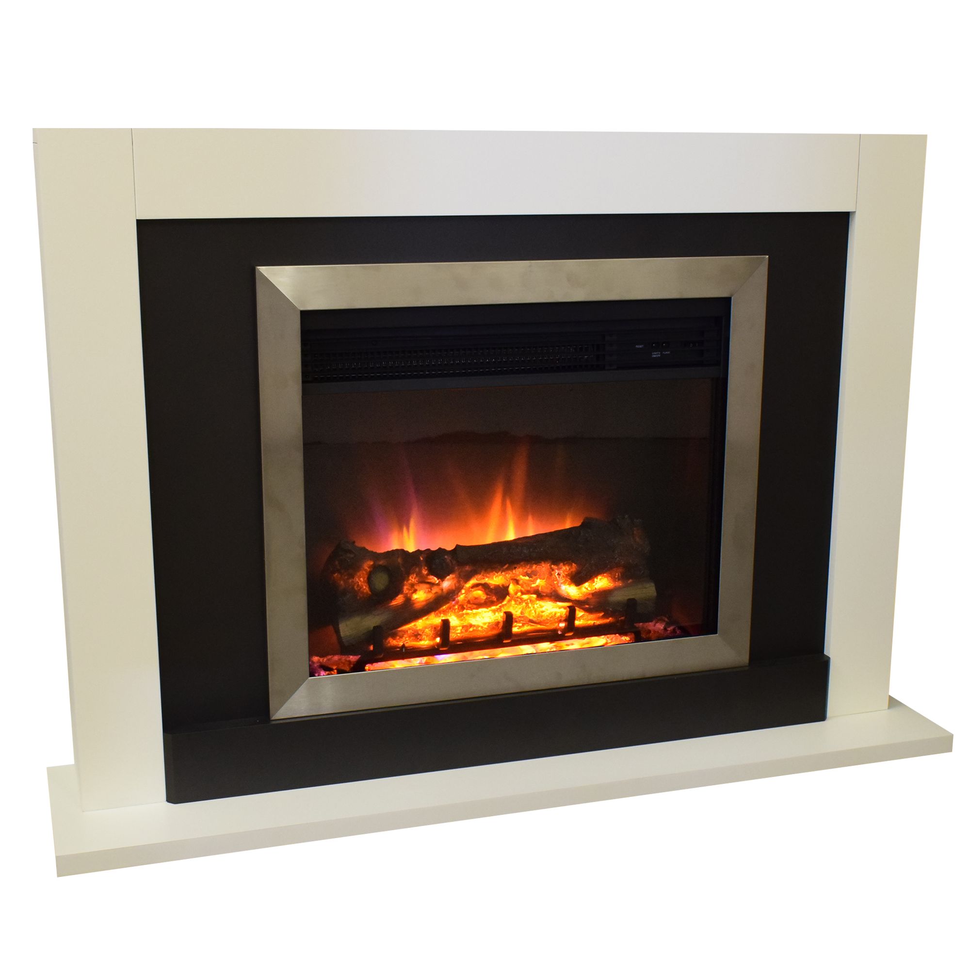 Suncrest Romney White Electric fire suite