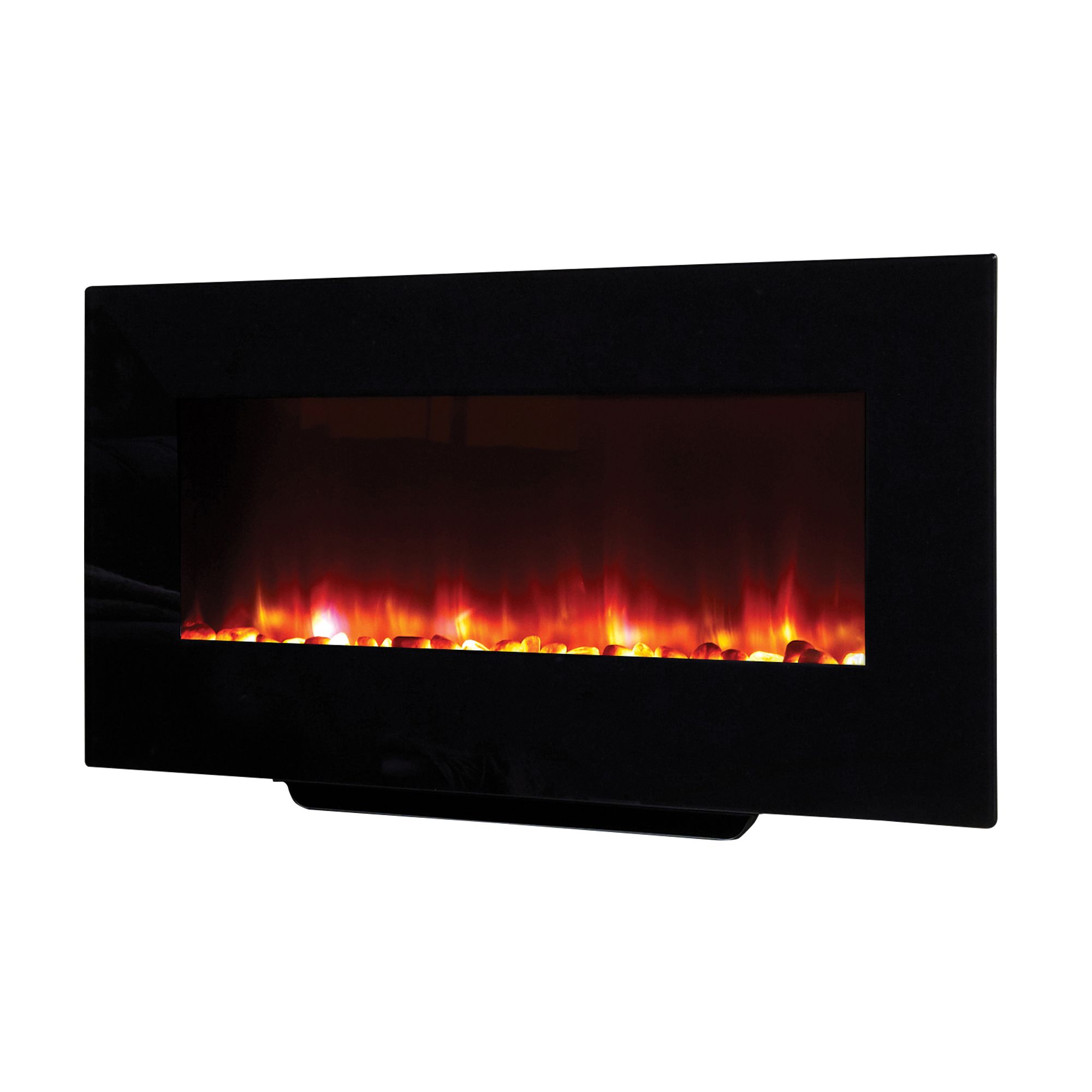 Suncrest Santos 2kW Gloss Black Glass effect Electric Fire