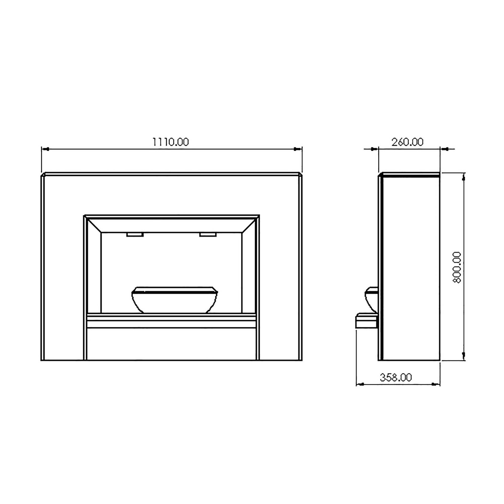 Suncrest Stockeld White Electric fire suite