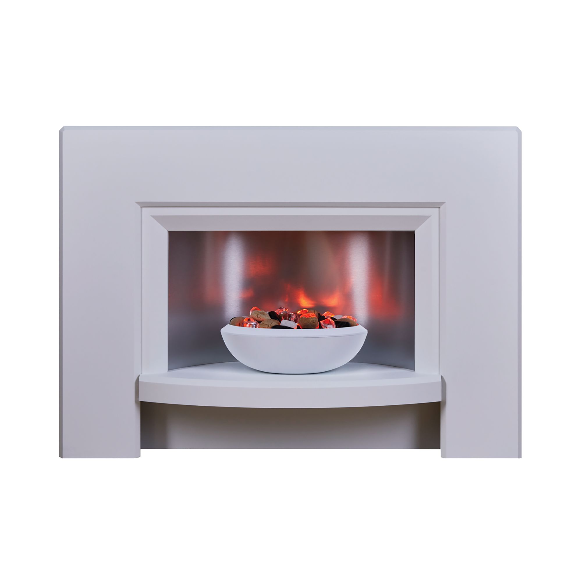Suncrest Stockeld White Electric fire suite