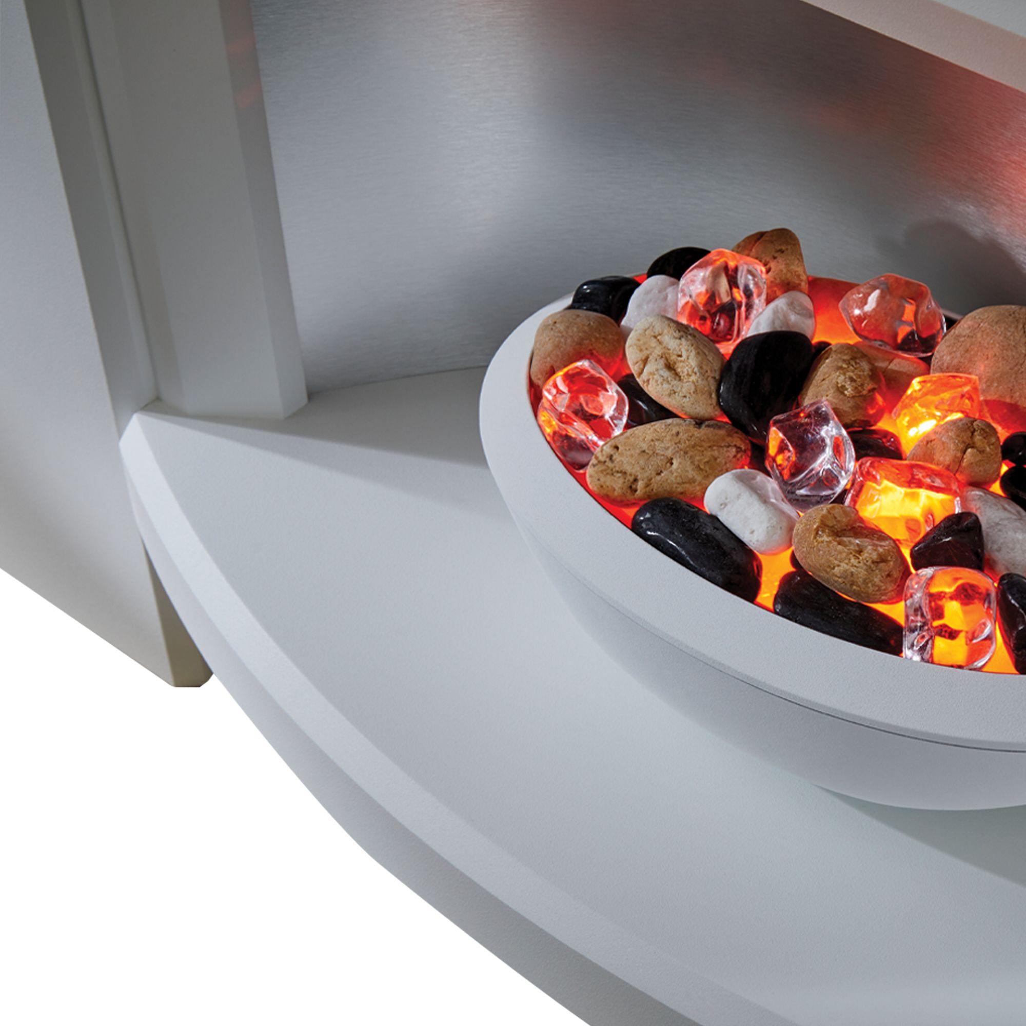 Suncrest Stockeld White Electric fire suite