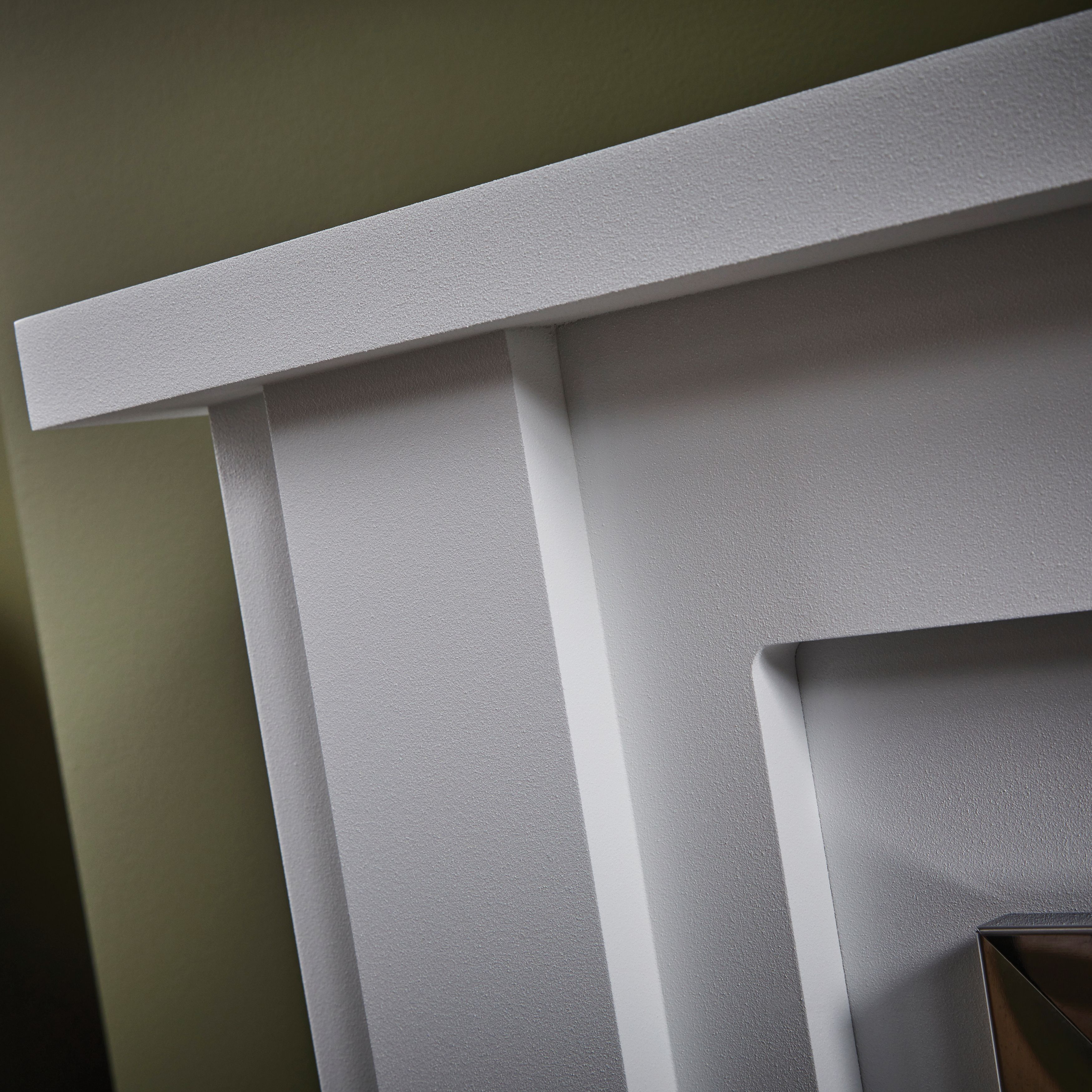 Suncrest Vermont White Stone effect Electric fire suite