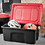 Sundis Black & red 40L Stackable Toy Storage trunk & Lid