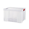 Sundis Clip & store Heavy duty Clear Rectangular 45L Plastic Stackable Storage box & Integrated