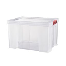 Sundis Clip & store Heavy duty Transparent Rectangular 45L Polypropylene (PP) Stackable Storage box & Integrated lid