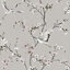 Superfresco Easy Alexa crane Taupe Cherry blossom Smooth Wallpaper
