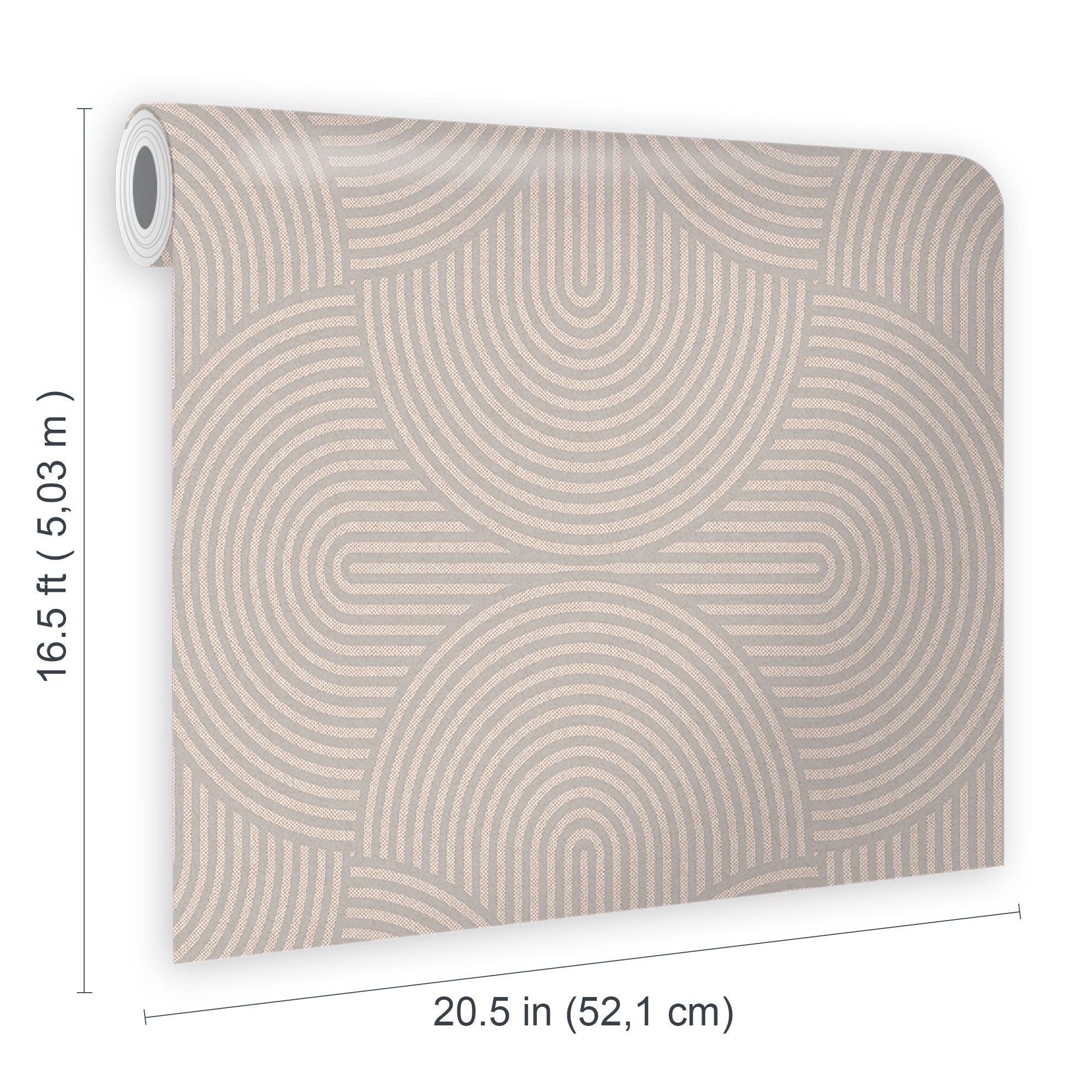 Superfresco Easy Beige Metallic effect Geometric Smooth Wallpaper Sample