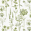 Superfresco Easy Green Floral Smooth Wallpaper Sample