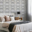 Superfresco Easy Grey Geometric Smooth Wallpaper Sample