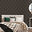 Superfresco Easy Grey Metallic effect Fitz Geo Textured Wallpaper