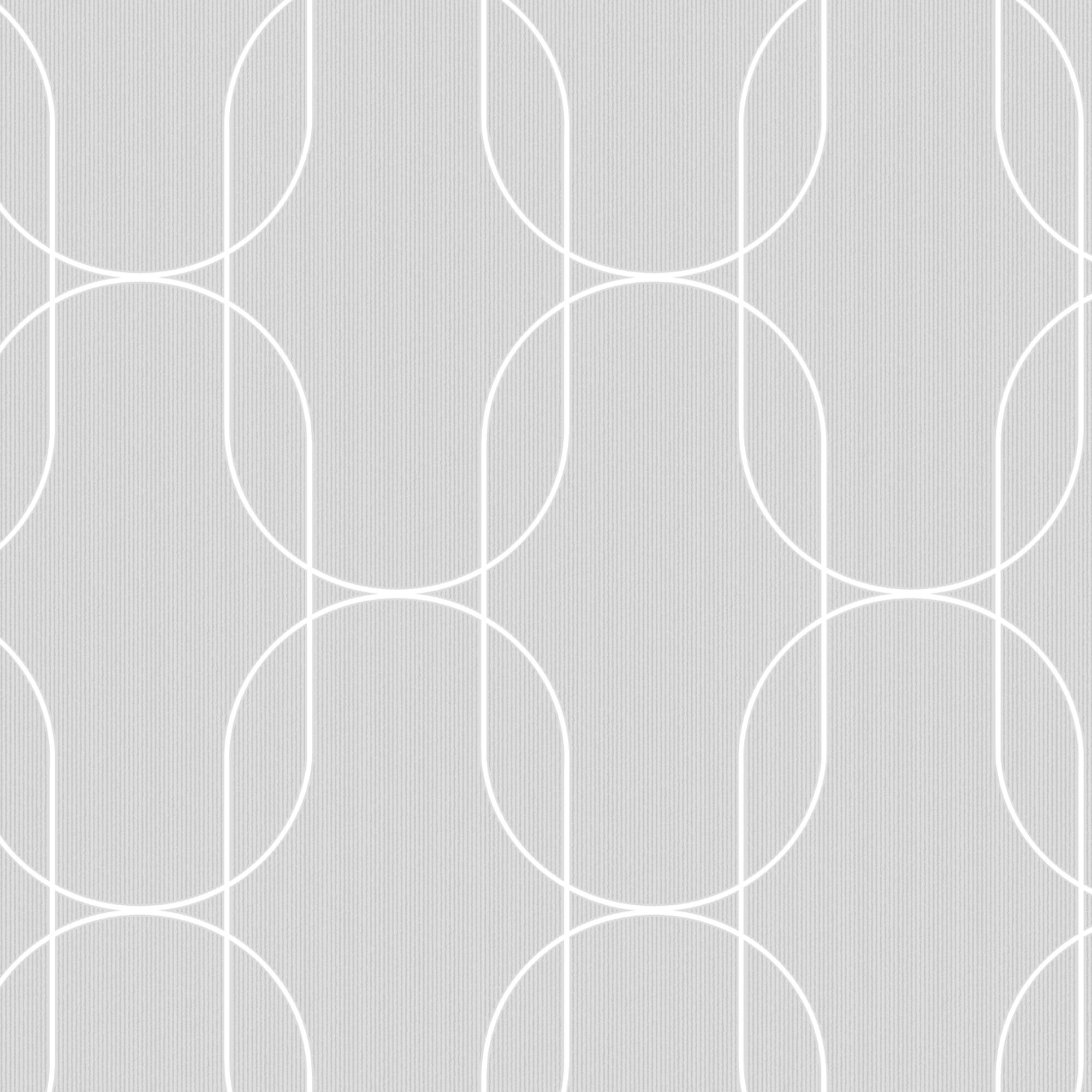 Superfresco Easy Grey Metallic effect Infinite Geo Textured Wallpaper