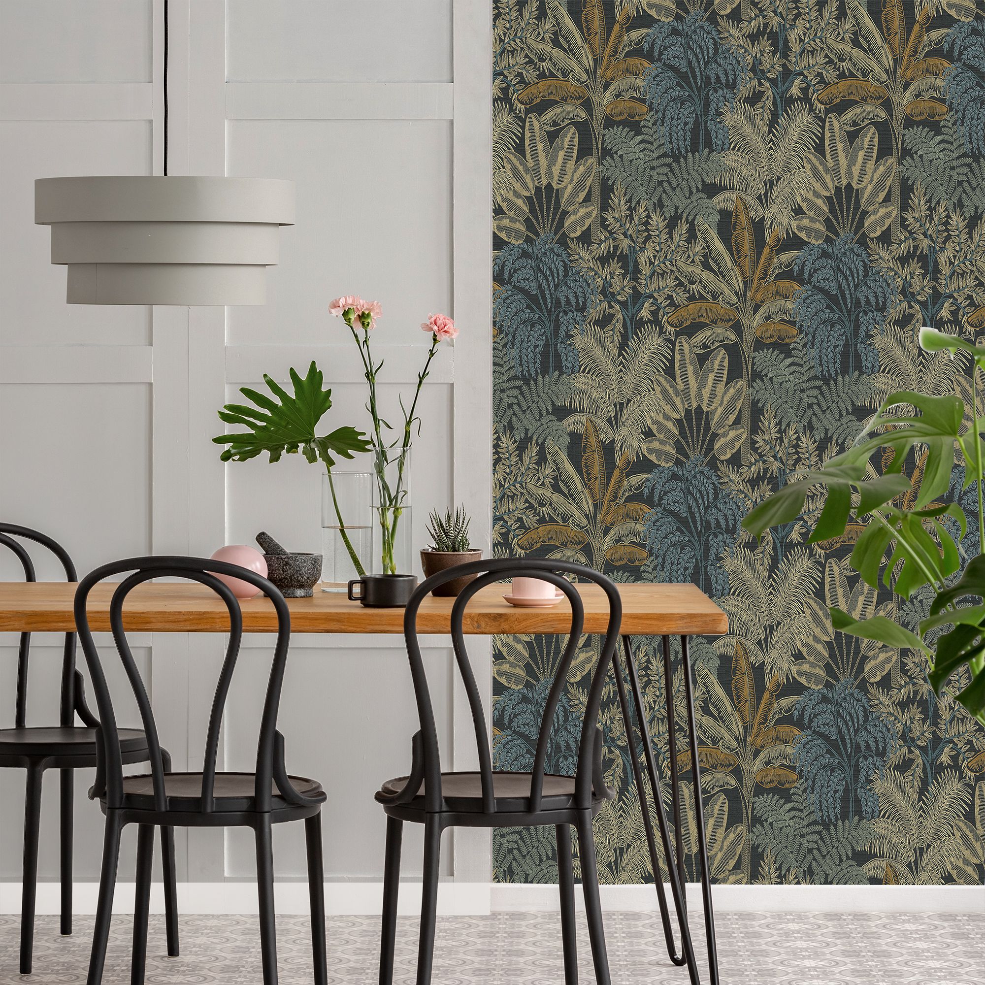 Superfresco Easy Intrigue Midnight Embossed Wallpaper