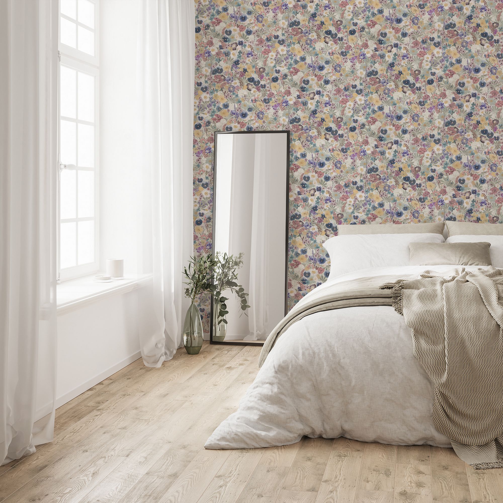 Superfresco Easy Light Flowerbed Patterned Smooth Wallpaper