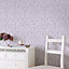 Superfresco Easy Lilac Trellis Glitter effect Textured Wallpaper