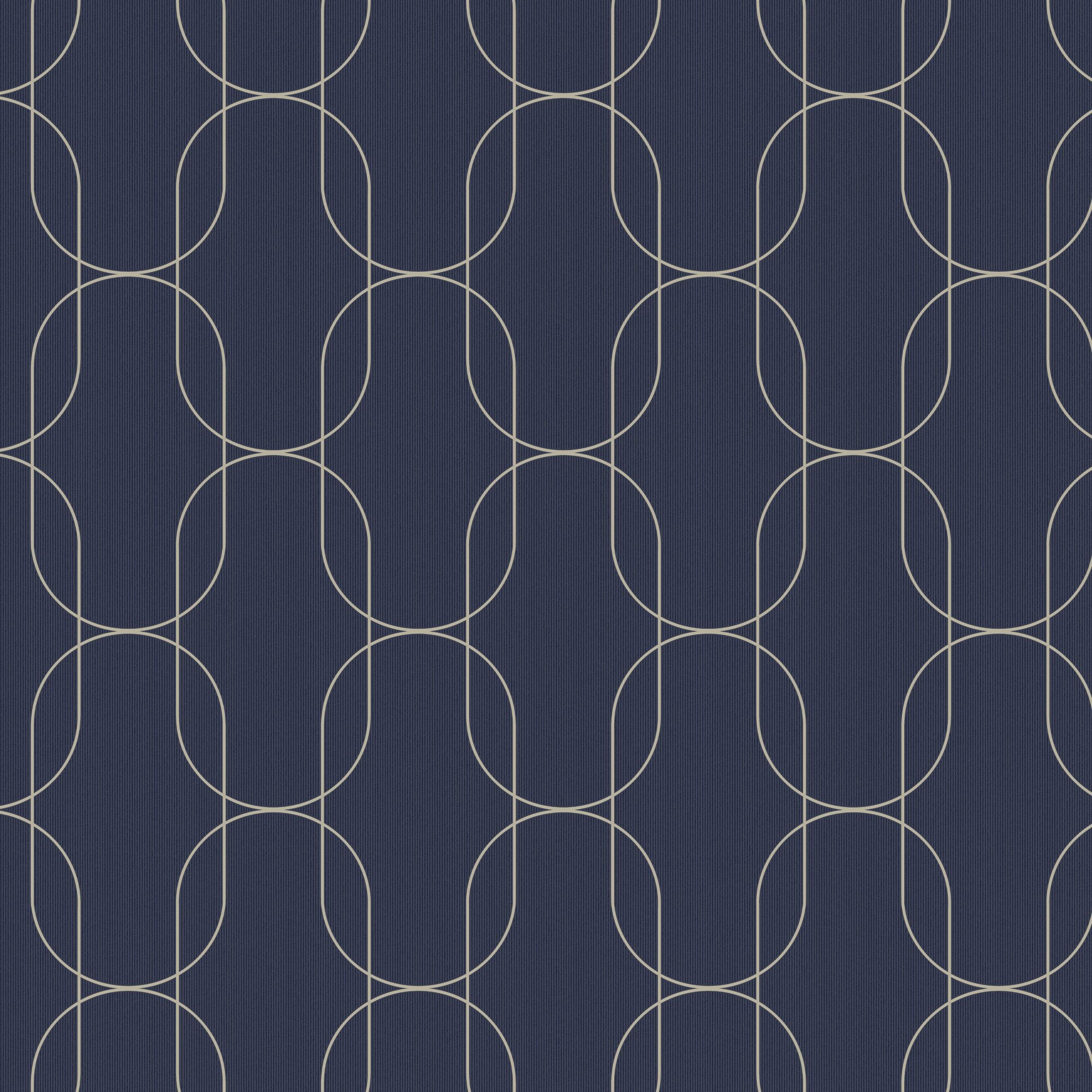 Superfresco Easy Navy Metallic effect Geometric Textured Wallpaper