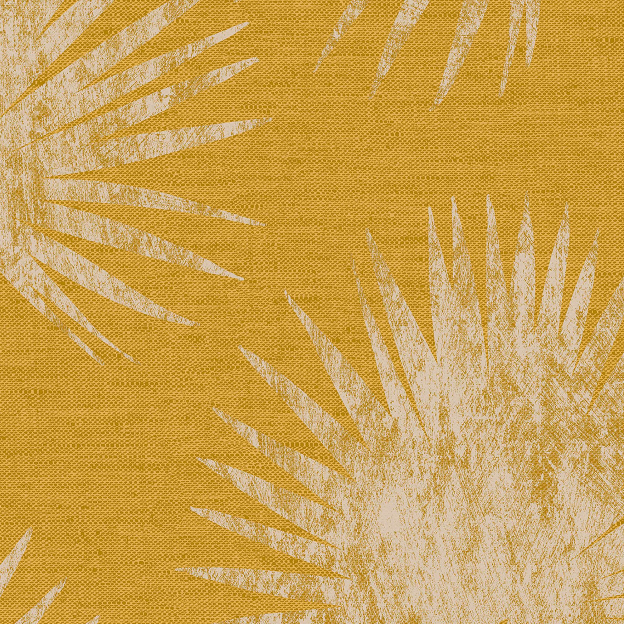 Superfresco Easy Ochre Gold effect Palm leaves Textured Wallpaper Sample
