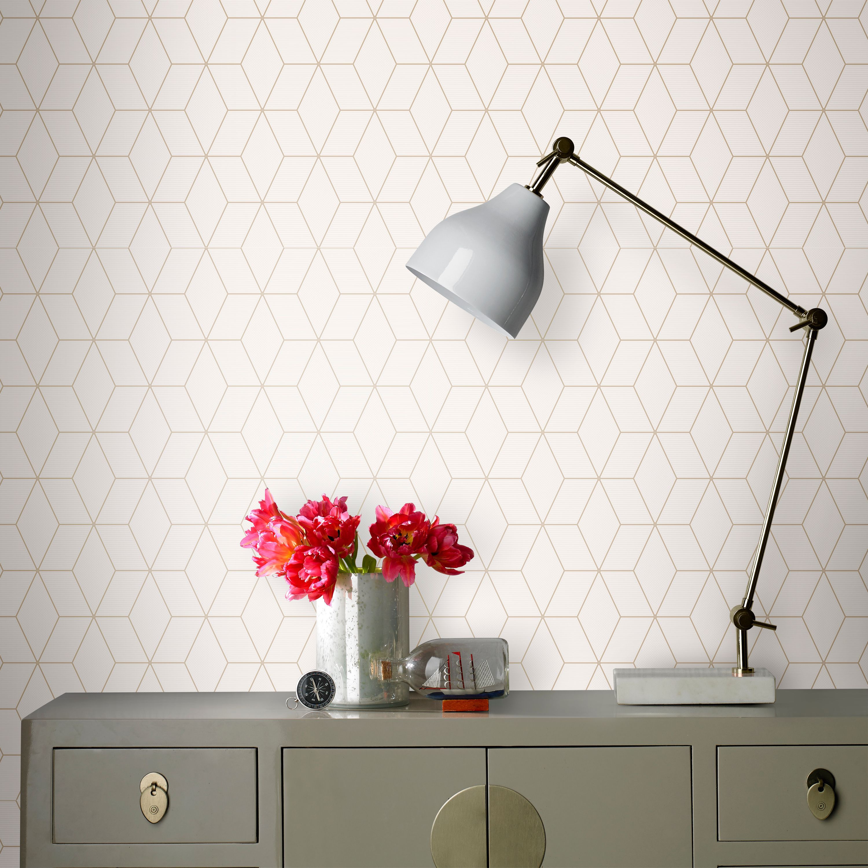 Superfresco Easy Prism Geometric Gold glitter effect Textured Wallpaper Sample