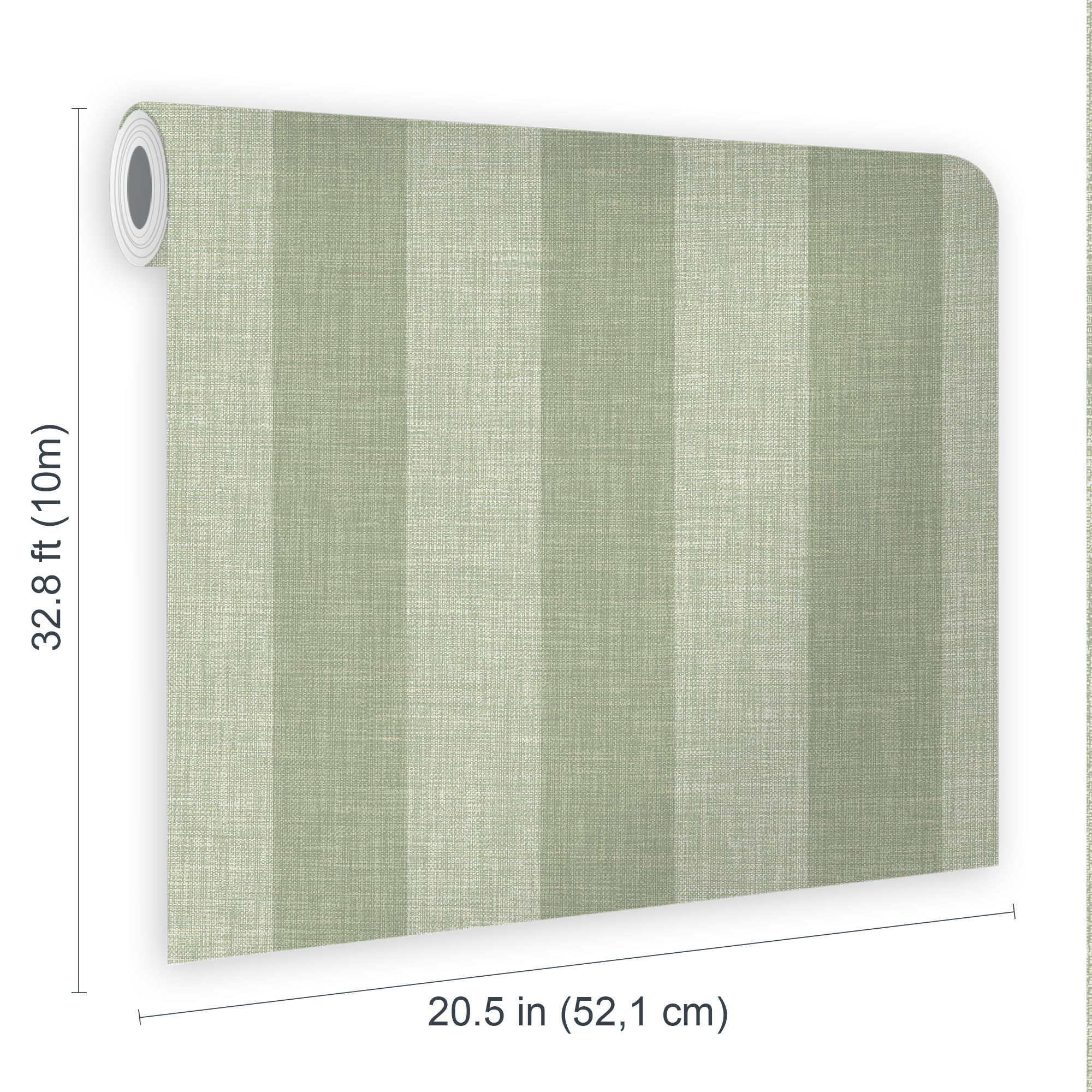 Superfresco Easy Sage Stripe Patterned Smooth Wallpaper