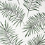 Superfresco Easy Scandi Green & white Leaves Smooth Wallpaper