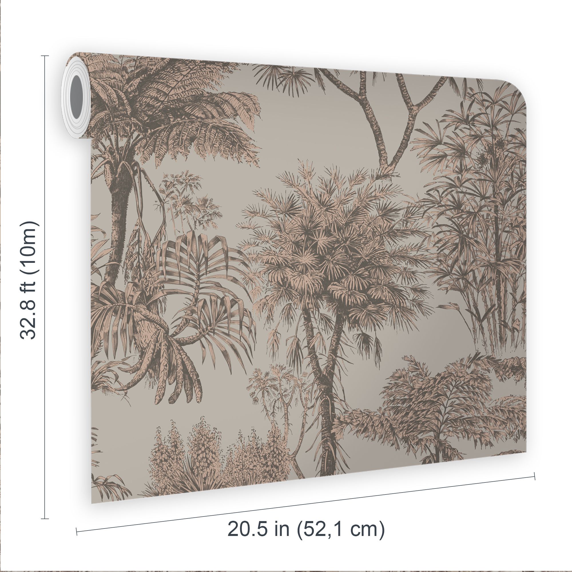 Superfresco Easy Wanderlust Natural Metallic effect Tropical Plains Smooth Wallpaper