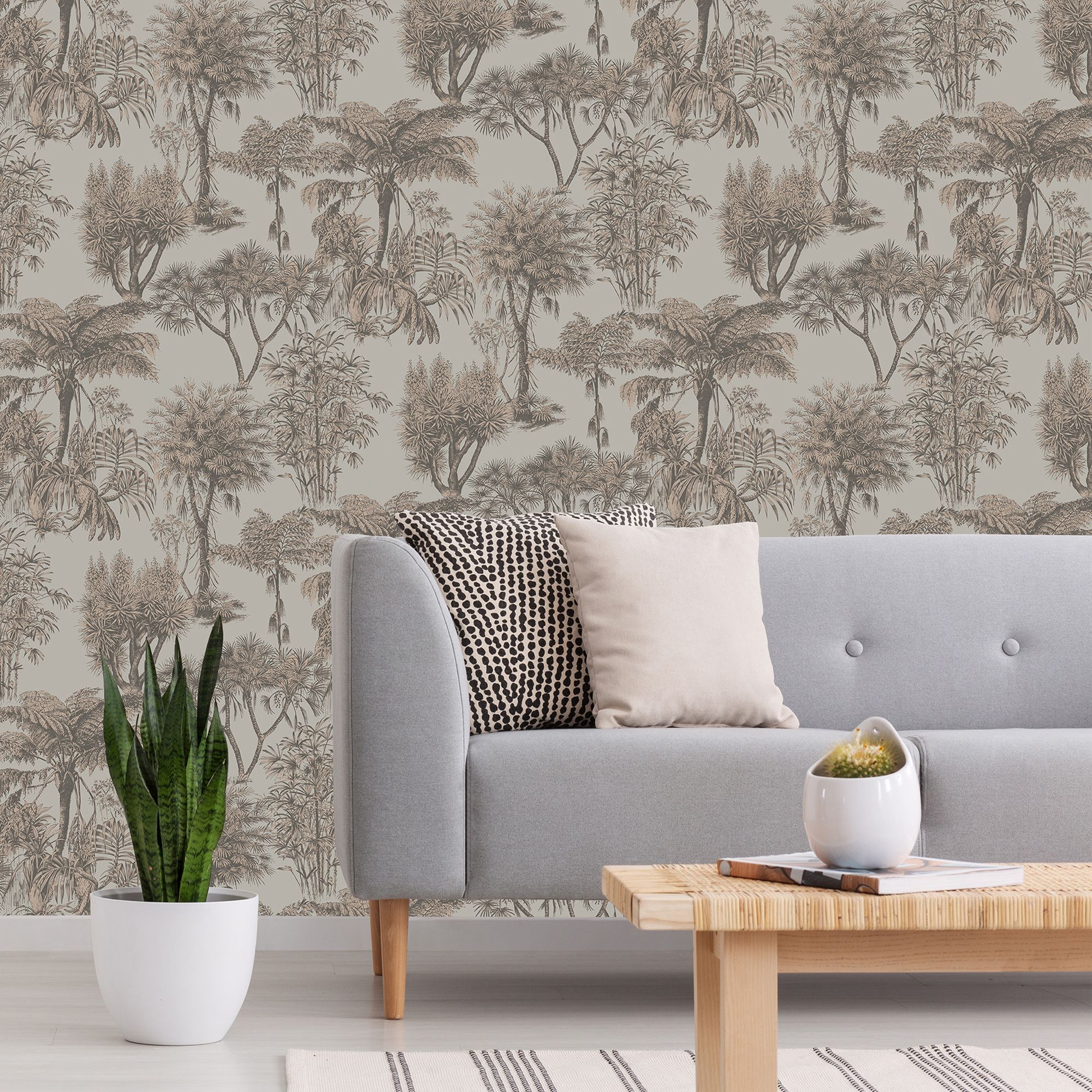 Superfresco Easy Wanderlust Natural Metallic effect Tropical Plains Smooth Wallpaper