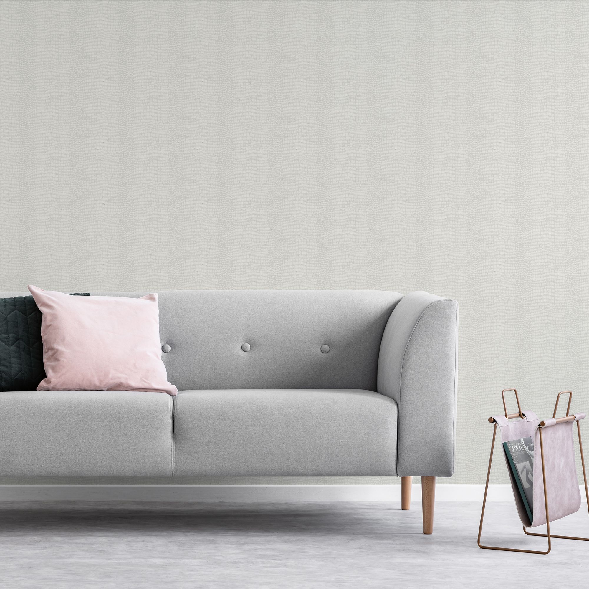 Superfresco Easy White Crocodile print Smooth Wallpaper