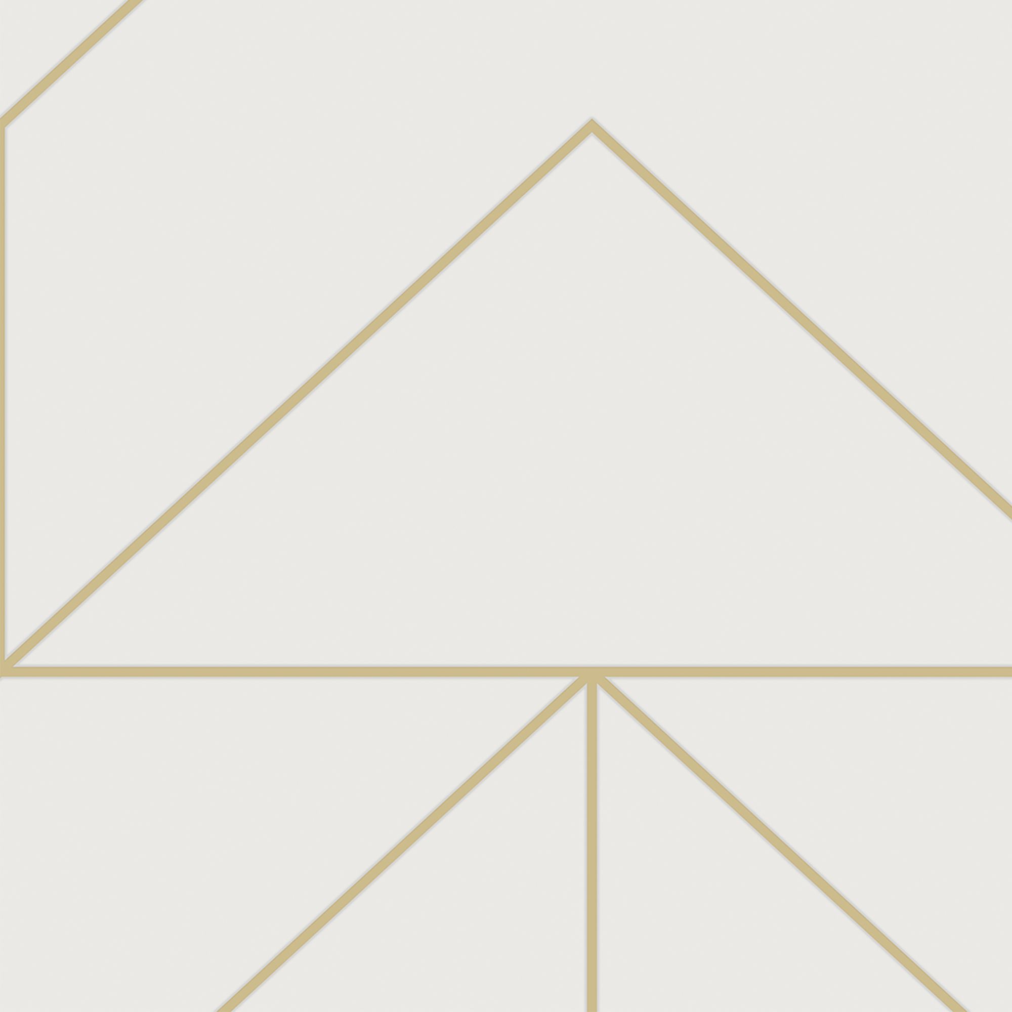Superfresco Easy White Gold effect Geometric Smooth Wallpaper Sample