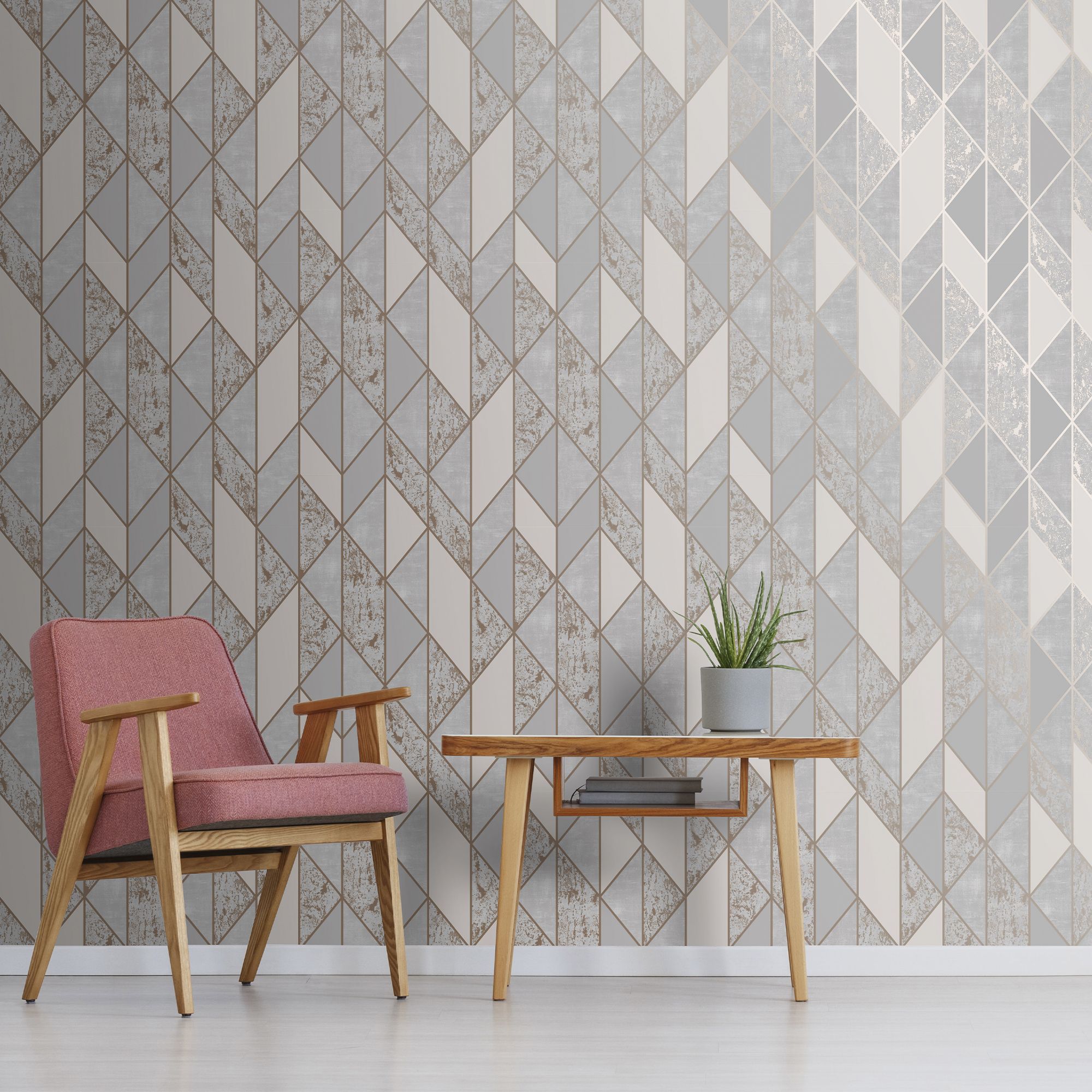 Superfresco Milan Rose gold Smooth Wallpaper Sample