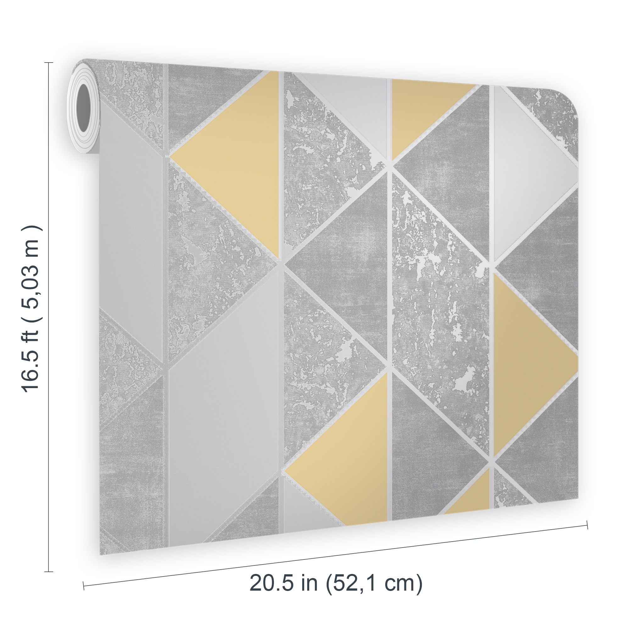 Superfresco Milan Yellow Geometric Smooth Wallpaper