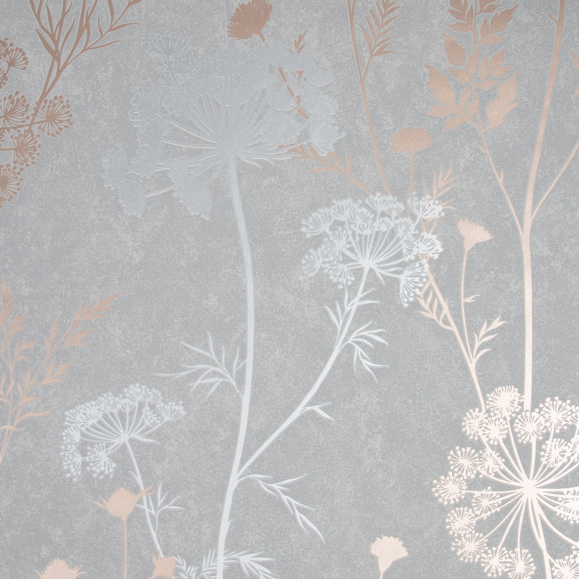 Superfresco Rose gold effect Floral Smooth Wallpaper