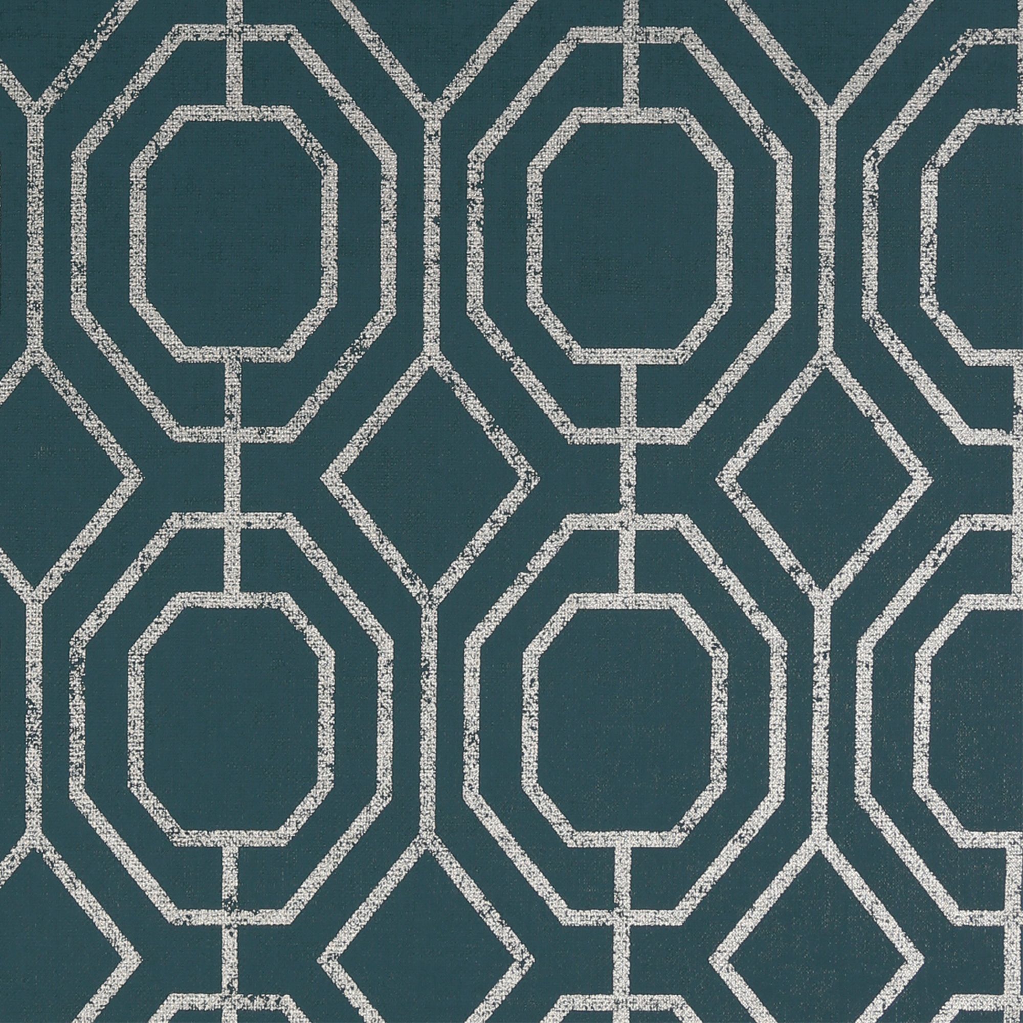 Superfresco Teal Geometric Smooth Wallpaper