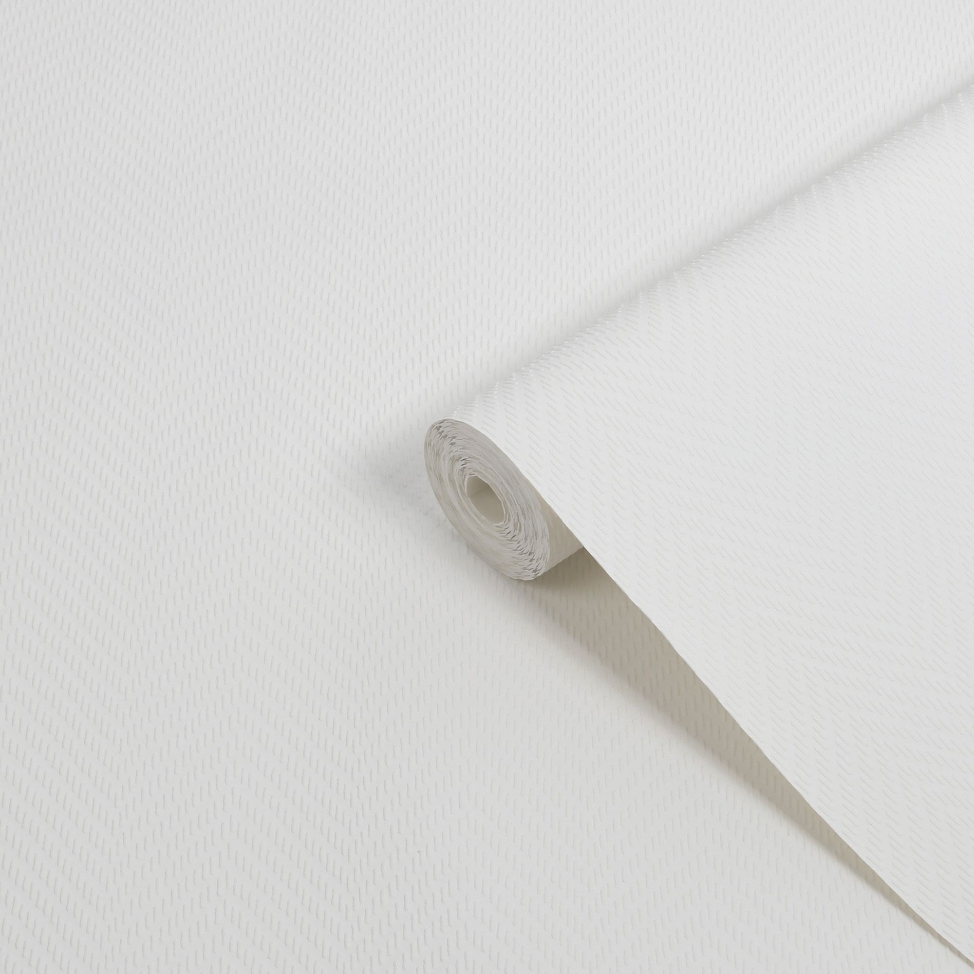 Superfresco White Herringbone Patterned Blown Wallpaper