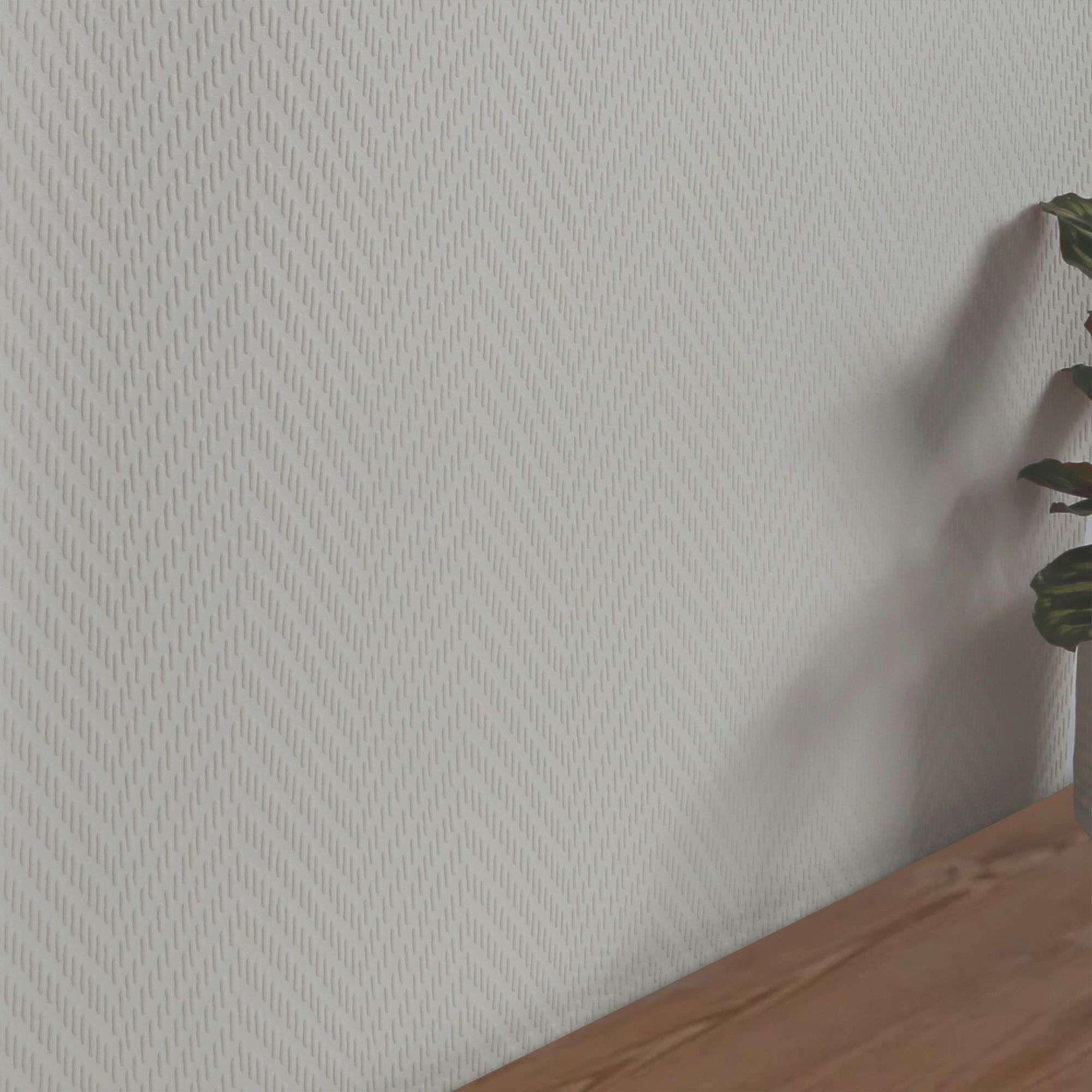Superfresco White Herringbone Patterned Blown Wallpaper