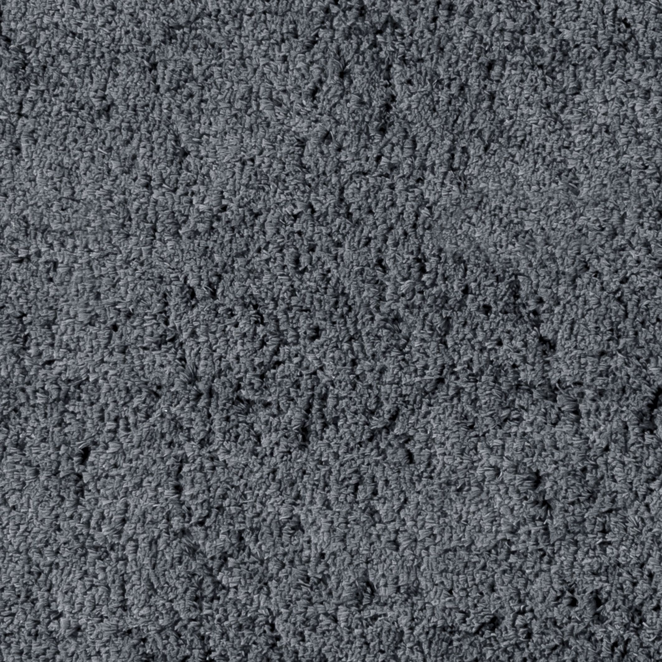 Supersoft Charcoal Plain Medium Rug, (L)170cm x (W)120cm