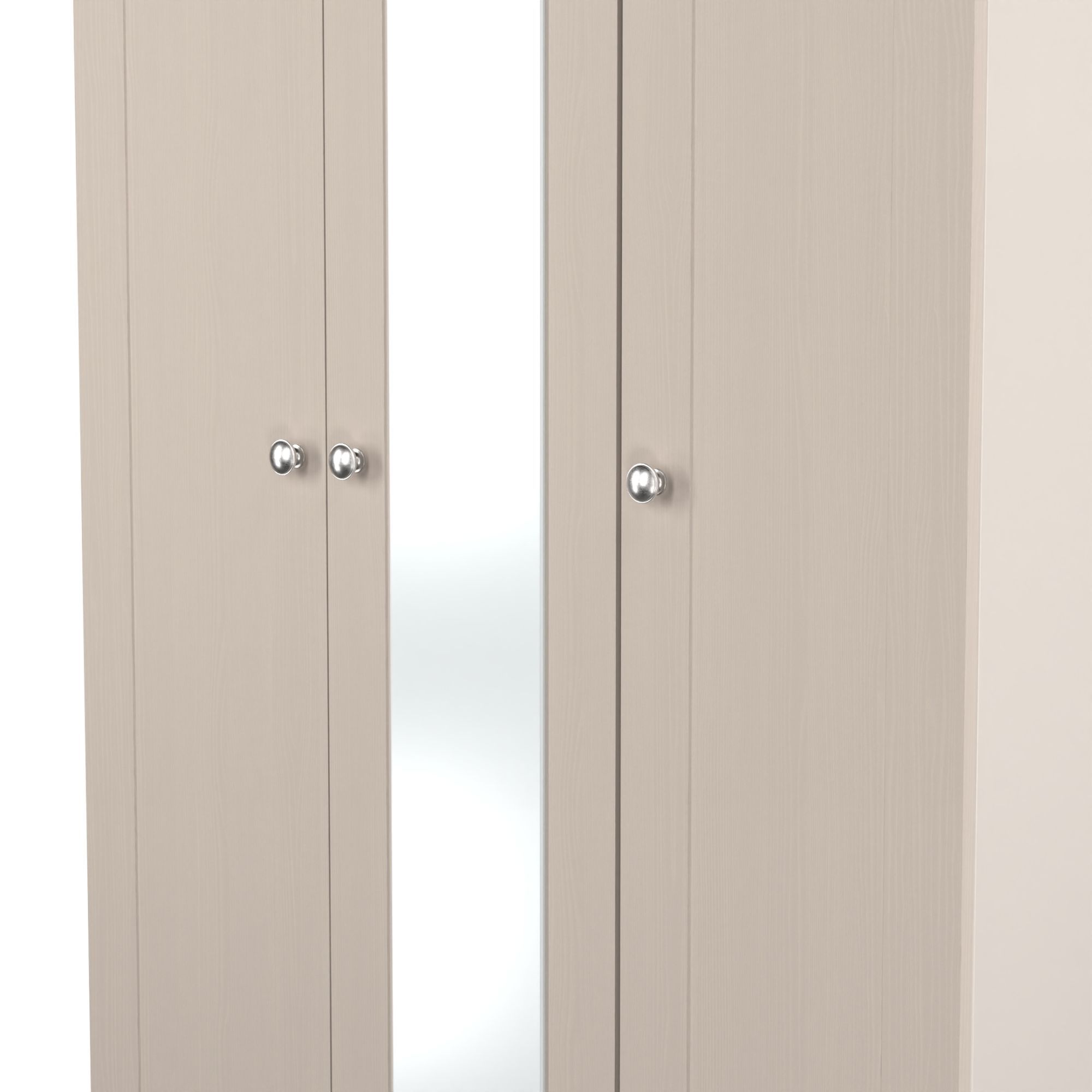 Sussex Ready assembled Traditional Beige & oak effect Tall Triple Wardrobe With 1 mirror door (H)1970mm (W)1110mm (D)530mm