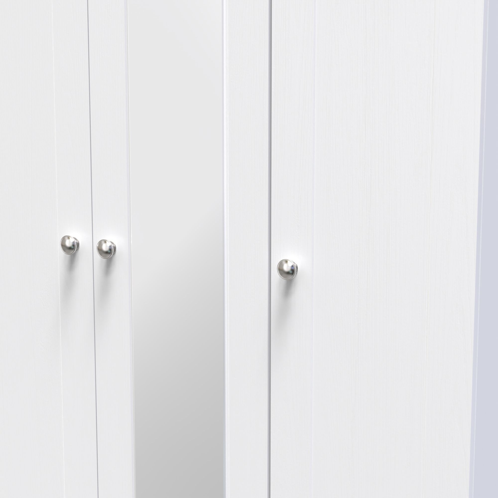Sussex Ready assembled Traditional White & oak effect Tall Triple Wardrobe With 1 mirror door (H)1970mm (W)1110mm (D)530mm