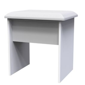 Sussex Ready assembled White Padded Dressing table stool