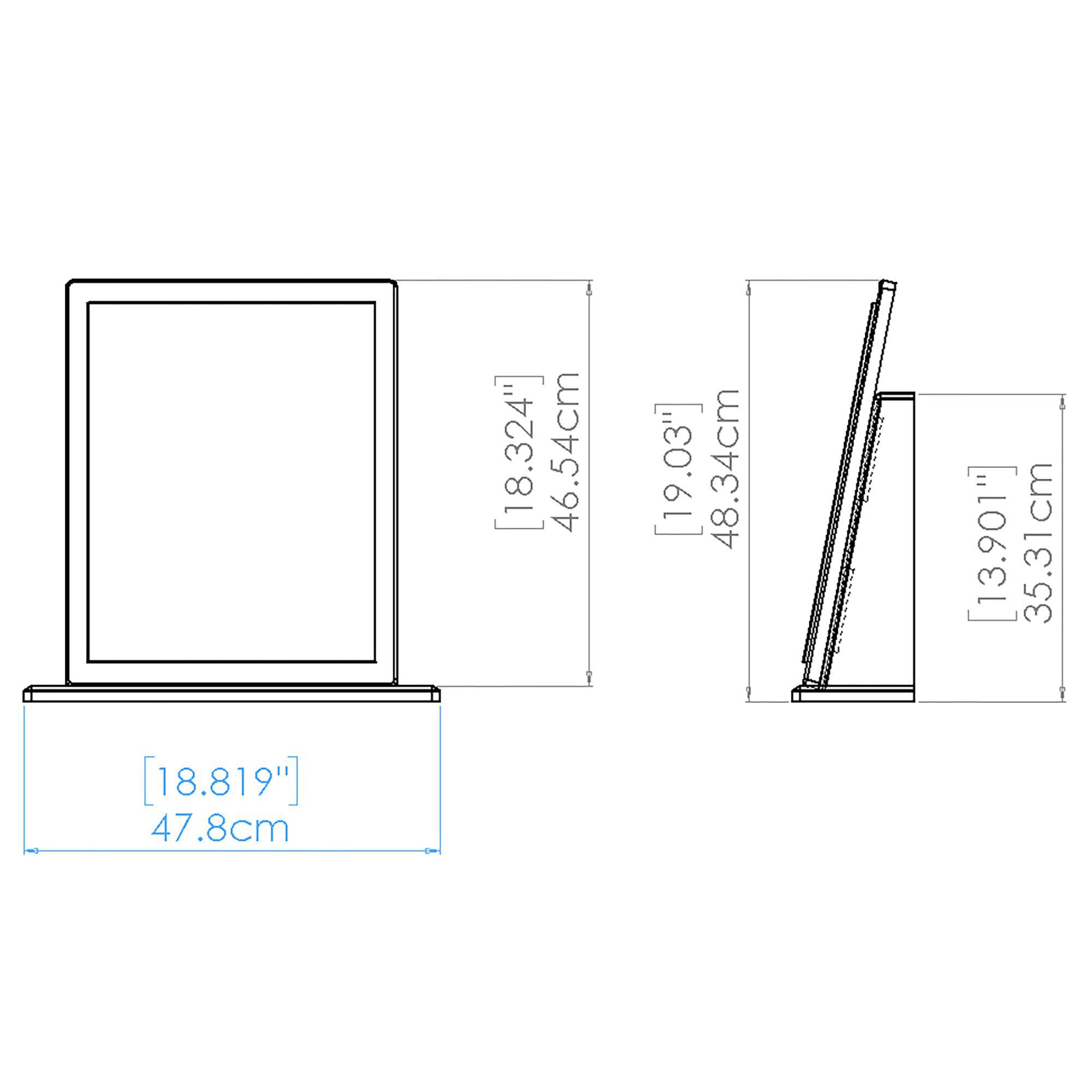 Swift Como Grey Oak effect Rectangular Framed Mirror (H)51cm (W)48cm