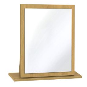 Swift Montana Oak effect Rectangular Framed Mirror (H)51cm (W)48cm